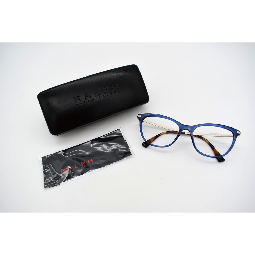 Ralph Lauren Blue and Brown Women's Eyeglasses with Case